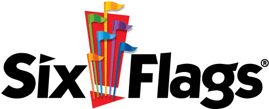Six flags logo blanco