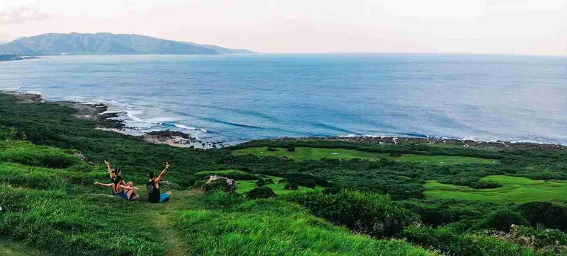 Vista aérea de la costa verde del sur de Taiwán