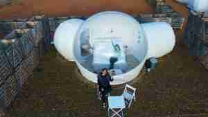 Aire de Bardenas capsula lunar desde el cielo