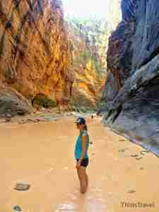 Pisando el rio Virgin, the Narrows