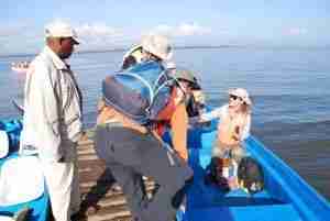 subiendo a la barca