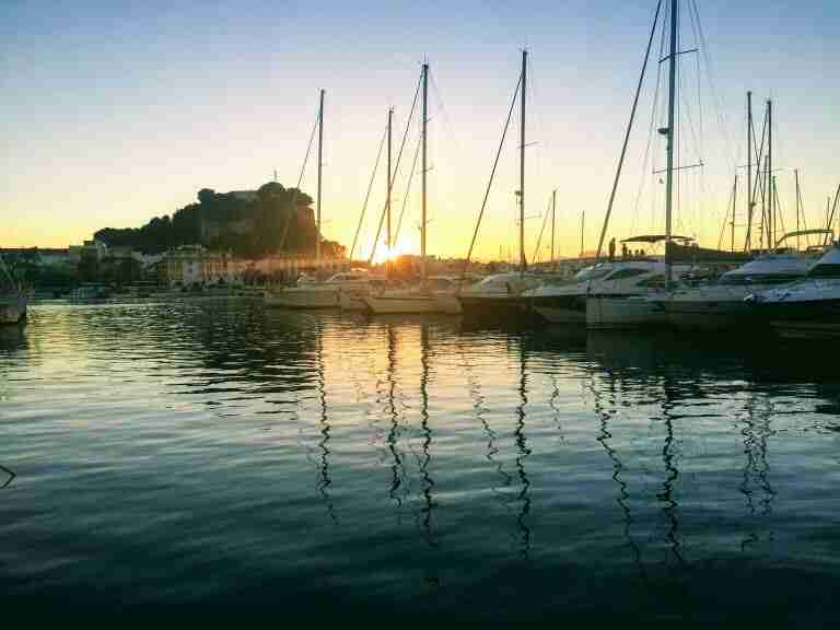 atardecer puerto de Denia
