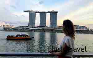Singapur skyline Singapur sunset skyline
